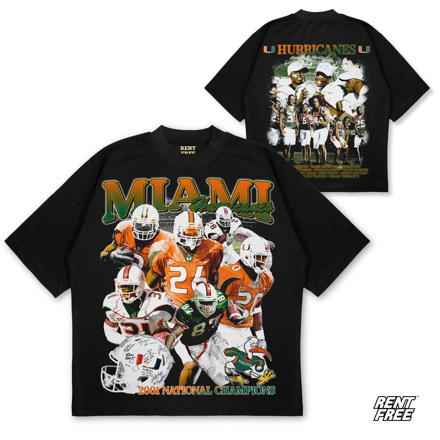 2001 Miami Hurricanes Championship Tee