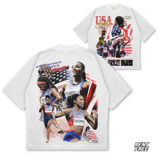 2024 Women's Track 4x100 Olympic Tee